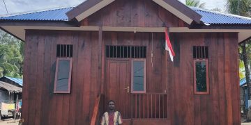 Nikodemus Awaiti Bersyukur Rumah Program TMMD Rampung Dibangun