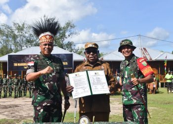 Pangdam XVII/Cenderawasih Resmi Tutup TMMD Ke-128 Kodim 1710/Mimika di Kampung Keakwa