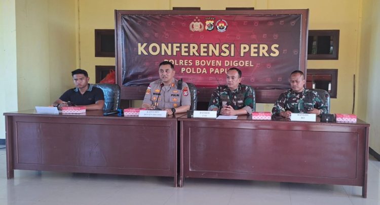 press release terkait dugaan tindak pidana pembunuhan yang terjadi di area Camp Kali Fis. (Foto: Istimewa)