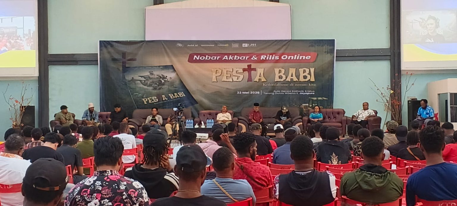 Peluncuran film tersebut dilakukan di Aula Gereja Katolik Kristus Terang Dunia, Jayapura, Papua. (Foto: Istimewa)