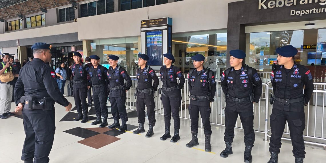 Pascaledakan Maut di Biak, Tim Gegana Diterjunkan Amankan Area. (Foto: Istimewa)