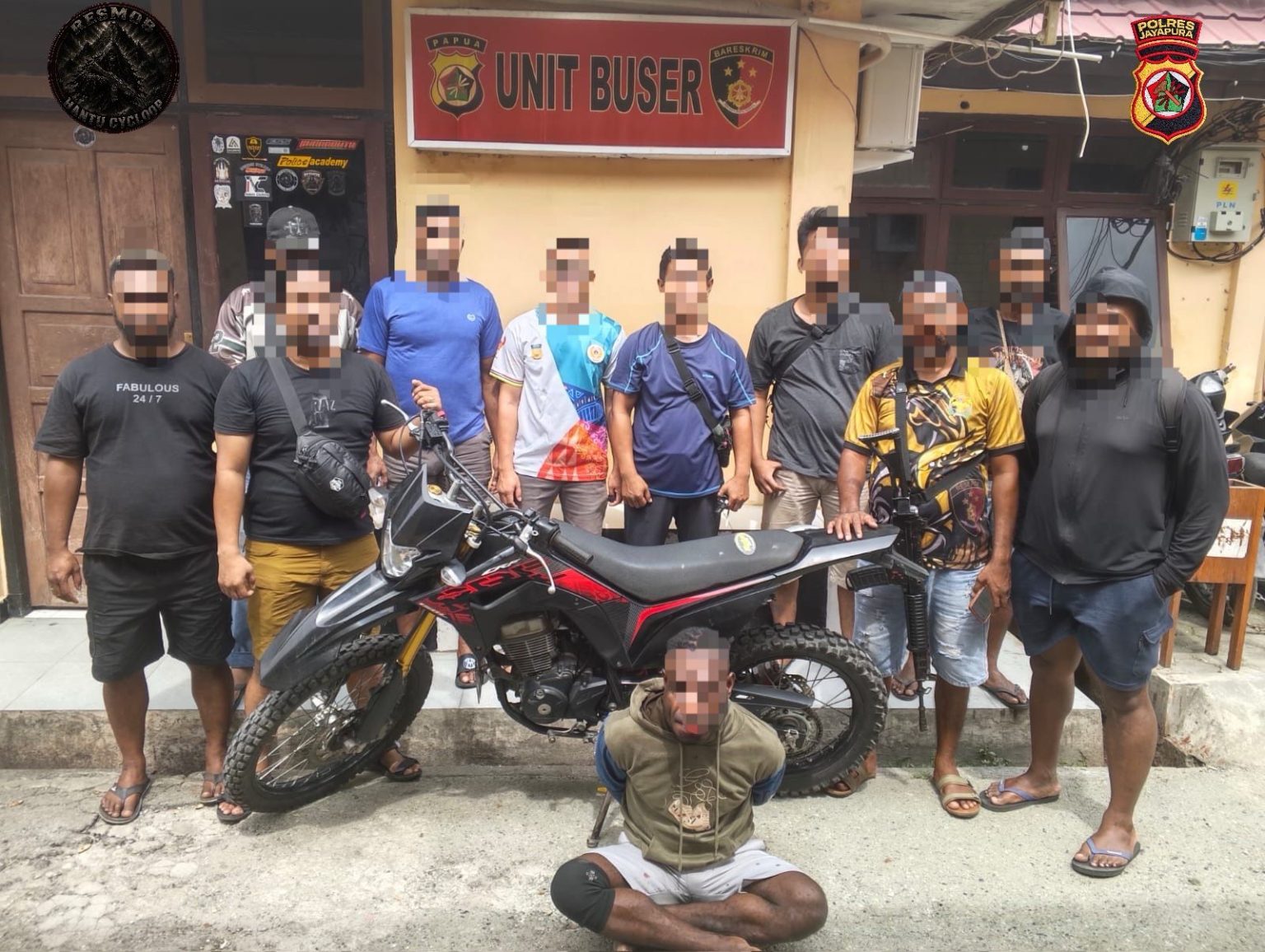 Tim URC Polres Jayapura Ringkus Terduga Pelaku Curanmor Saat Operasi Penyelidikan. (Foto: Istimewa)