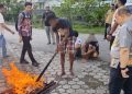 Satresnarkoba Jayapura Kota Musnahkan Barang Bukti dari Lima Tersangka Narkotika