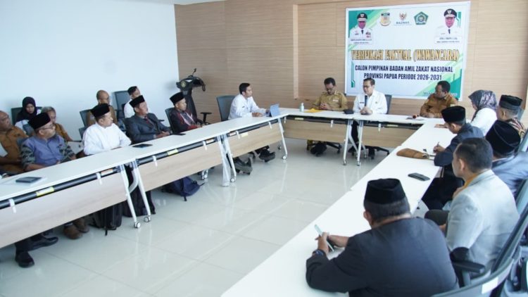 Proses seleksi Calon Pimpinan Badan Amil Zakat Nasional (BAZNAS) Provinsi Papua periode 2026-2031. (Foto: Istimewa)