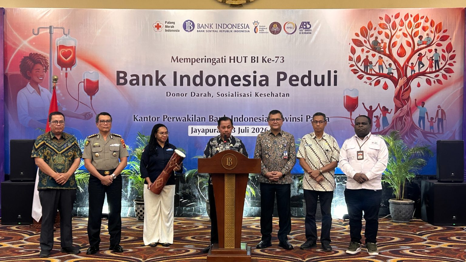 Hari Ulang Tahun (HUT) Bank Indonesia ke-73 gelar aksi donor darah dan sosialisasi kesehatan. (Foto: Istimewa)