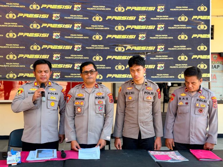 Polresta Jayapura Kota Ungkap Tiga Kasus Pencurian, Satu Pelaku Dibekuk dan DPO Diterbitkan. (Foto: Cornelia Mudumi)