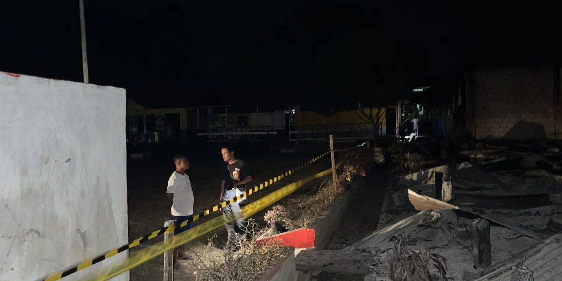 Polsek Kaureh Selidiki Penyebab Kebakaran SD Persiapan Rajawali Estate. (Foto: Istimewa)