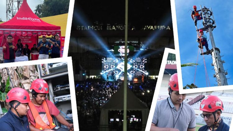Papua Van Java di Stadion Mandala, Telkomsel Jaga Kualitas Internet dan Komunikasi. (Foto: Istimewa)