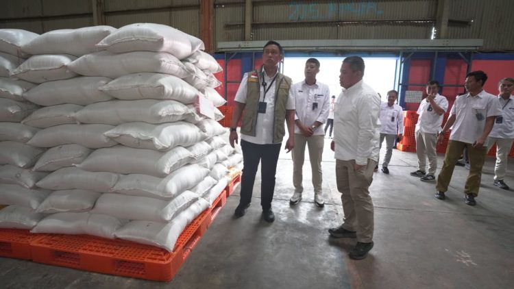 Dirut kunjungan ke gudang Bulog Jayapura. (Foto : Istimewa)