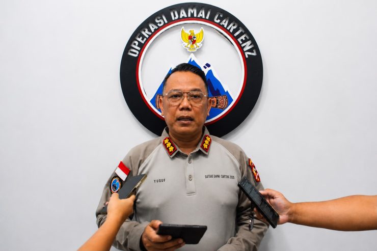 Kasatgas Humas Operasi Damai Cartenz-2026, Kombes Pol. Yusuf Sutejo saat memberikan keterangannya. (Foto: Istimewa)