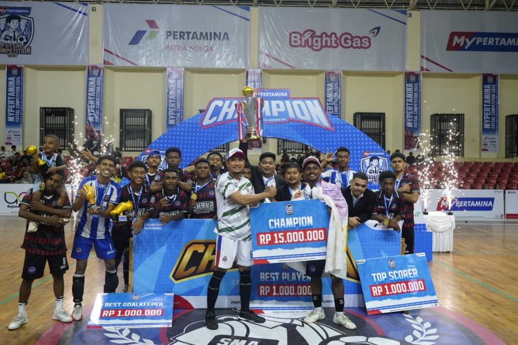 SMAN 2 Jayapura berhasil keluar sebagai Juara MyPertamina Futsal Competition 2026. (Foto: Istimewa)