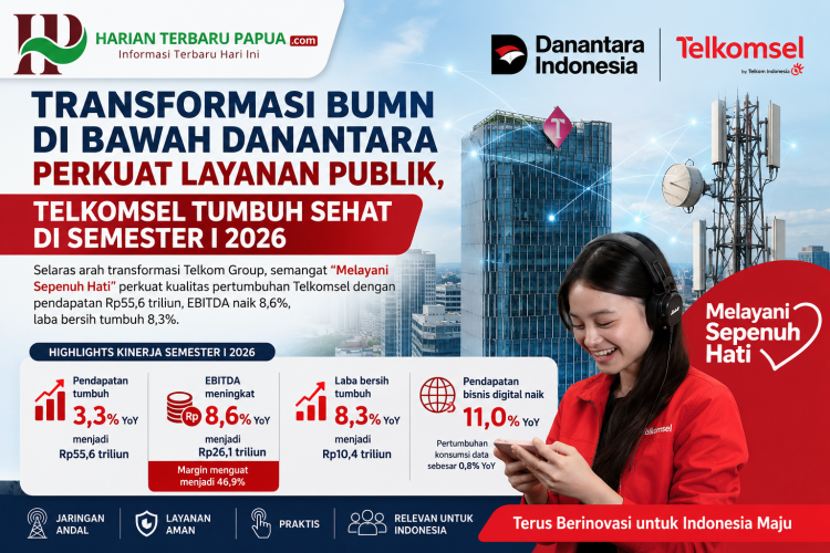 Telkomsel Perkuat Jaringan dan Pengalaman Pelanggan, Kinerja Semester I 2026 Meningkat. (Foto: Istimewa)