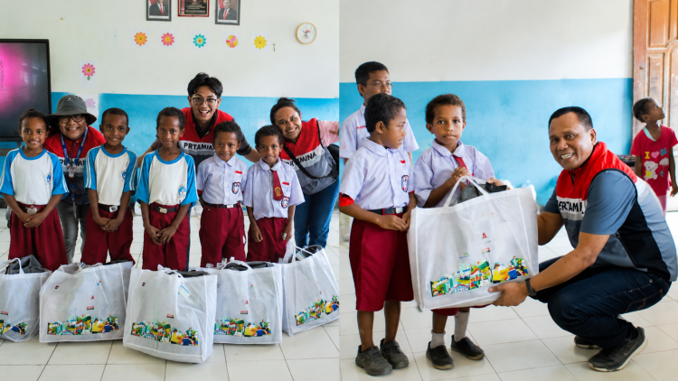 Pertamina Hadirkan Senyum dan Semangat Belajar Baru untuk Siswa SD-SMP Doromena. (Foto: Istimewa)