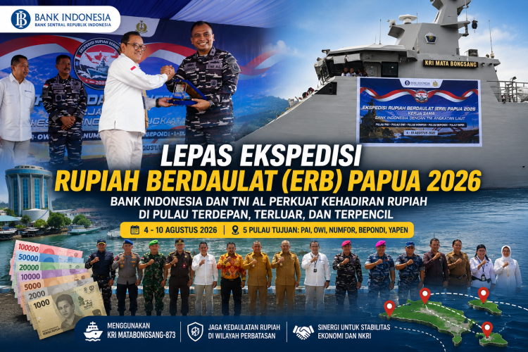 Pelepasan keberangkatan Ekspedisi Rupiah Berdaulat (ERB) Papua 2026. (Foto: Istimewa)