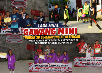 RT 08 Apernas Bhayangkara Sukses Gelar Turnamen Gawang Mini Tingkat SD se-Kampung Koya Tengah