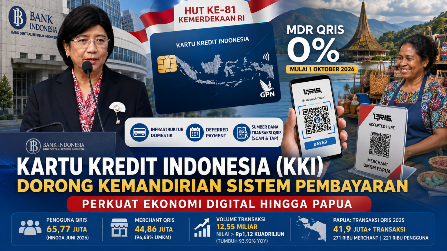 Kartu Kredit Indonesia Resmi Diluncurkan bertepatan dengan peringatan HUT ke-81 Kemerdekaan Republik Indonesia. (Foto: Istimewa)