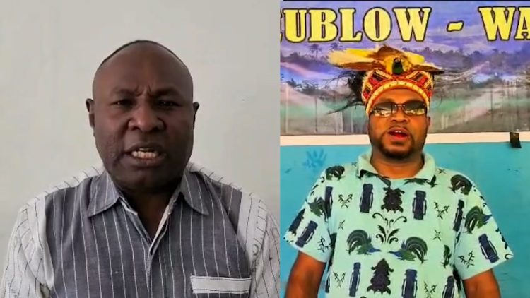 Tokoh Pemuda Adat Tabi, Kundrat Tukayo (kiri), Ondofolo Heram Dasim Klewbeuw Sentani Timur, Yansen Ohee (kanan). Foto: Istimewa