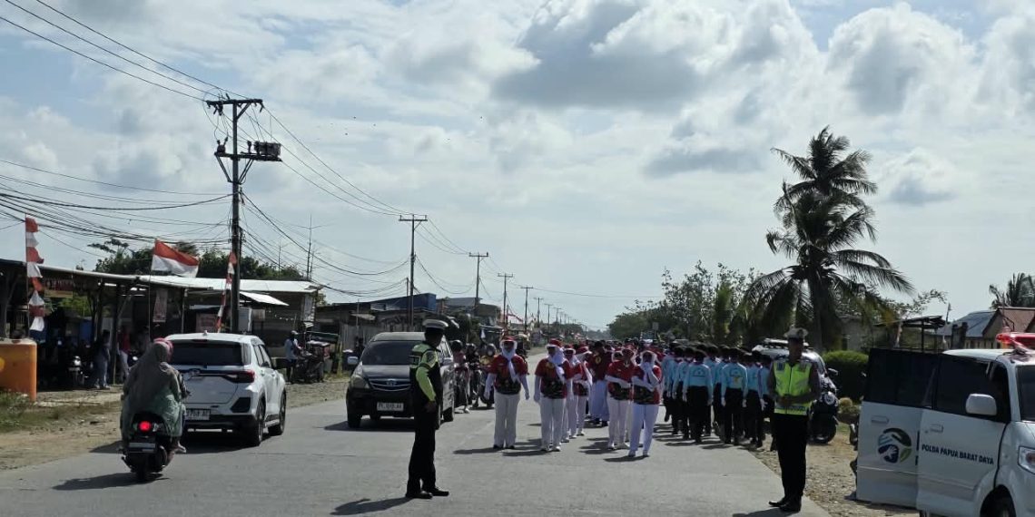 Lomba gerak jalan sambut Kemerdekaan RI ke 81. (Foto : Istimewa)