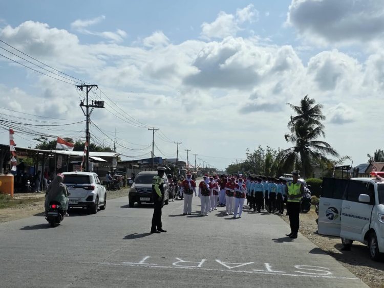 Lomba gerak jalan sambut Kemerdekaan RI ke 81. (Foto : Istimewa)
