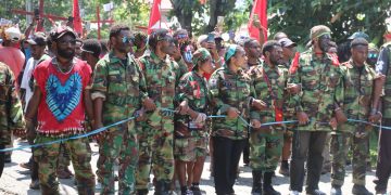 Kondusif! Polisi Sekat Massa Pendemo di Sentani, Kapolres Jayapura: Antisipasi Provokator