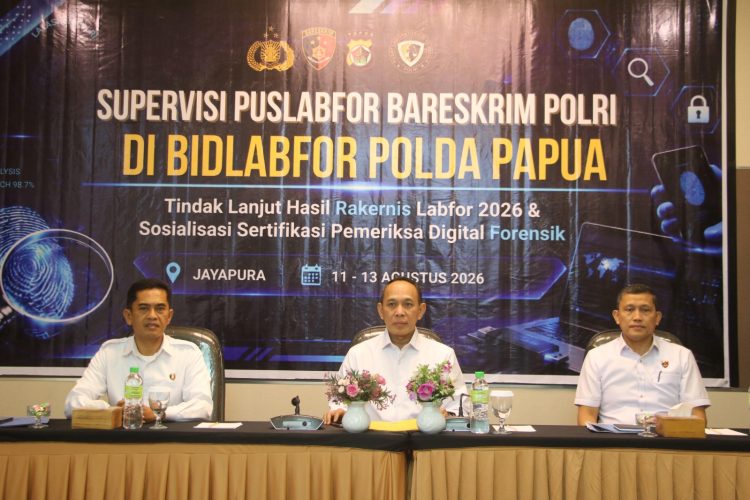 kKegiatan supervisi di Bidang Laboratorium Forensik (Bidlabfor) Polda Papua. (Foto: Istimewa)
