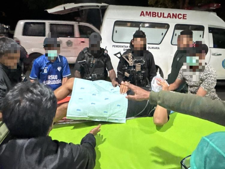 Bripda Jhon Galu Dievakuasi dari Karubaga ke Jayapura. (Foto: Istimewa)