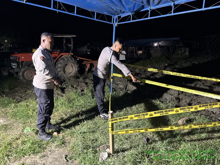 Polsek Sentani Kota Amankan Benda Diduga Mortir Peninggalan Perang Dunia II. (Foto: Istimewa)