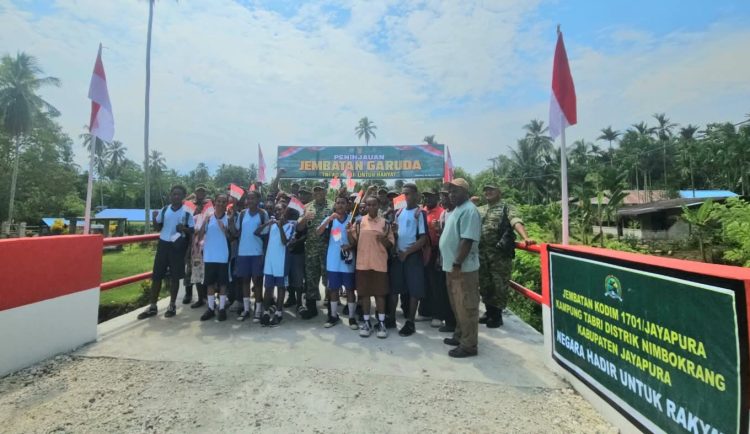 Jembatan Garuda di wilayah Nimbokrang, Kabupaten Jayapura. (Foto: Istimewa)