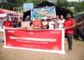 Ringankan Beban Korban Kebakaran Dok V Bawah, Telkomsel Bagikan Sembako dan Internet Gratis