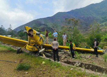 Angkut BBM dari Timika, Pesawat Aman Air Tergelincir di Bandara Mulia Papua Tengah