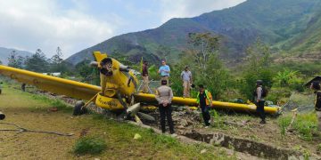 Angkut BBM dari Timika, Pesawat Aman Air Tergelincir di Bandara Mulia Papua Tengah