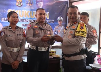 Rayakan HUT Ke-71, Sat Lantas Supiori Diharapkan Lebih Tingkatkan Pelayanan Kepada Masyarakat Supiori