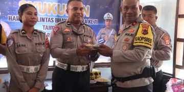 Rayakan HUT Ke-71, Sat Lantas Supiori Diharapkan Lebih Tingkatkan Pelayanan Kepada Masyarakat Supiori