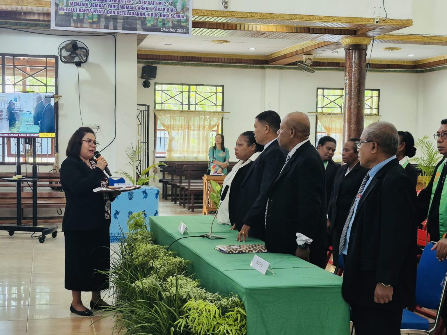 Persidangan yang berlangsung di Jemaat GKI Zoar Abeale, Sentani, Jumat (16/10/2026). Foto: Cornelia Mudumi