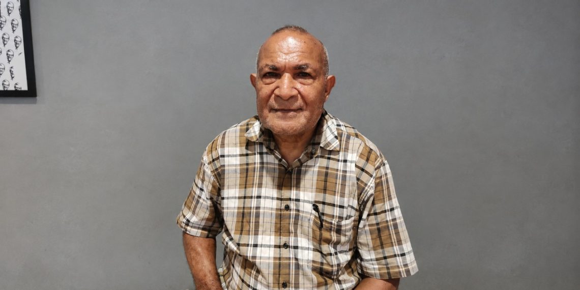 Tokoh Adat Heram, Cornelis Deda saat memberikan imbauannya. (Foto: Istimewa)