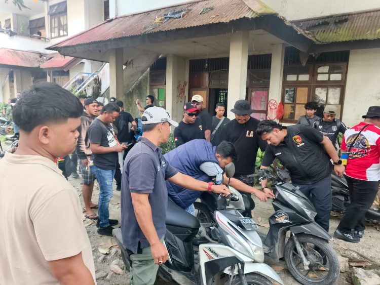 25 unit kendaraan bermotor dalam kegiatan pemeriksaan kendaraan di Rumah Susun Sewa (Rusunawa) Waena. (Foto: Istimewa)