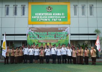 Kakanwil dan Gubernur Papua Sampaikan Pesan Ekoteologi bagi Kontingen Perkemahan Pramuka Santri Nusantara
