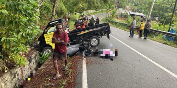 Grandmax Tabrak Motor di Pintu Angin, Satu Penumpang Meninggal