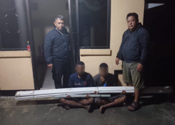 Dua Pria Ditangkap di Asei Kecil, Polisi Sita 30 Pipa dan 30 Batang Besi