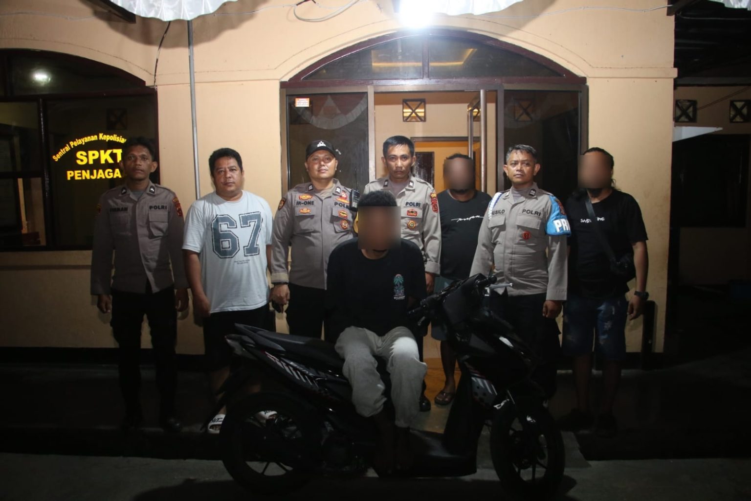 Tim Khaley Polsek Sentani Timur berhasil mengamankan seorang pemuda berinisial J.M. (18). (Foto: Istimewa)