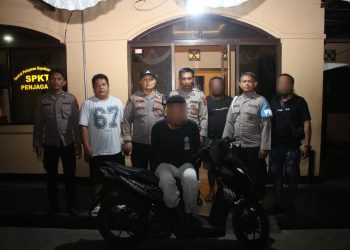 Tim Khaley Polsek Sentani Timur Amankan Terduga Pelaku Pencurian Sepeda Motor dalam Waktu Tiga Jam
