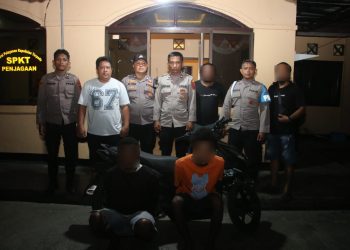 Tim Khaley Polsek Sentani Timur Amankan Dua Terduga Pelaku Pencurian Motor, Satu Unit Honda Beat Street Disita